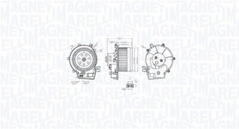 Image of MAGNETI MARELLI Blower motor MAGNETI MARELLI 069412763010