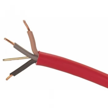 Image of Zexum Red 1.5mm 16A 3 Core and Earth Brown Black Grey Fire Resistant Rated BASEC Approved Power Cable - 1 Meter