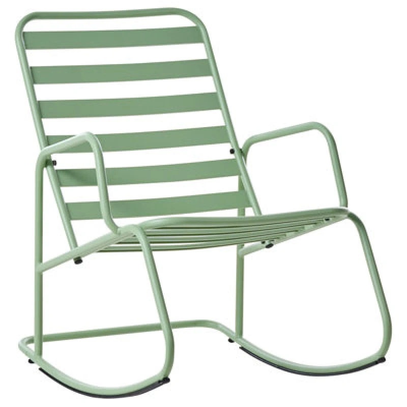 Image of Beliani Garden Rocking Chair Turi Metal Green