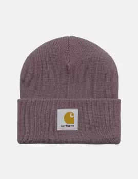 image of Carhartt-WIP Short Watch Beanie Hat - Misty Thistle Pink