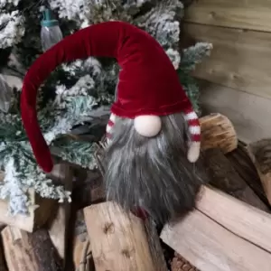 image of 40cm Festive Christmas Gonk with Haired Body & Long Burgundy Hat