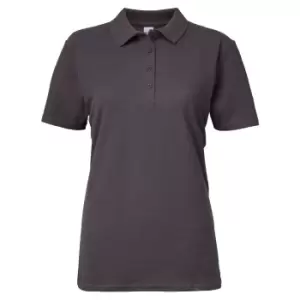 Image of Gildan Softstyle Womens/Ladies Short Sleeve Double Pique Polo Shirt (M) (Charcoal)