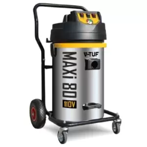 image of Maxi 110V 2400W H Class 80L Dust Extractor + Filter Shaker