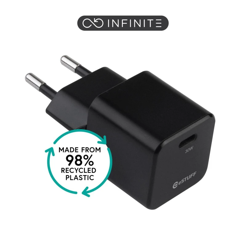 Image of eSTUFF ES637028 mobile device charger Smartphone Black AC Fast chargin
