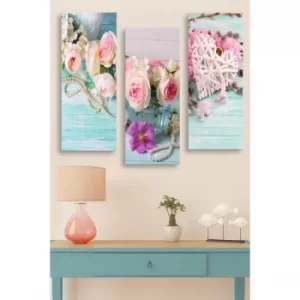 Image of MDF0089 Multicolor Decorative MDF Painting (3 Pieces)