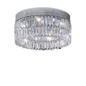 Image of Prisma Designer Crystal Ceiling Light Polished Chrome, 6x G9