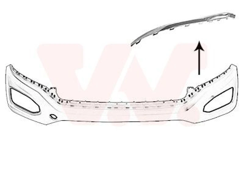 Image of VAN WEZEL Bumper moulding VAN WEZEL 5710581