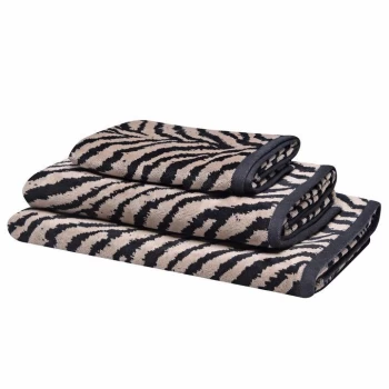 image of Biba Zebra Bath Towel - Black