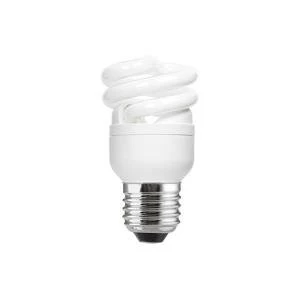 Image of Tungsram 8W T2 Heliax E27 Spiral Fluo Bulb Screw Fit 470lm EEC A