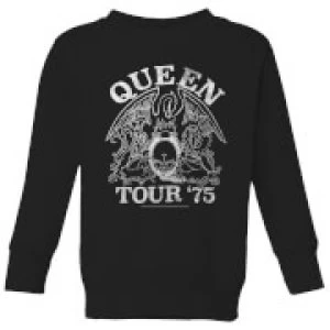 Image of Queen Tour 75 Kids Sweatshirt - Black - 9-10 Years