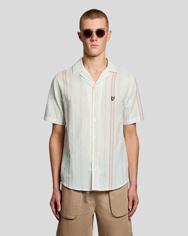 Image of Lyle & Scott Shirt Lyle & Scott Zig Zag Blanc Male 2XL