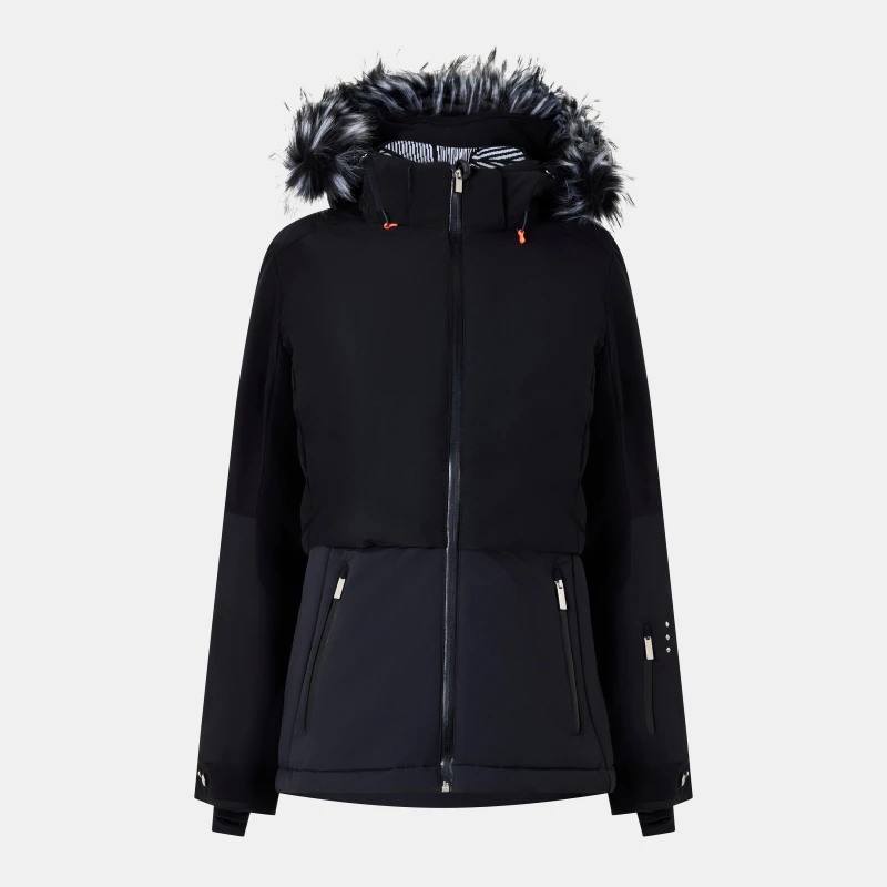 Image of Icepeak Womens Edina Weather-Resistant Insulated Ski Jacket Black female 16 (XL)