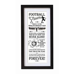 image of Arora The Ultimate Gift for Man Printed Word Poster-Black Wooden Framed Wall Art Picture-Football Fanatic, Multicolour, One...