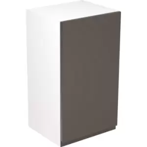 Image of Kitchen Kit Flatpack J-Pull Kitchen Cabinet Wall Unit Super Gloss 400mm in Graphite MFC