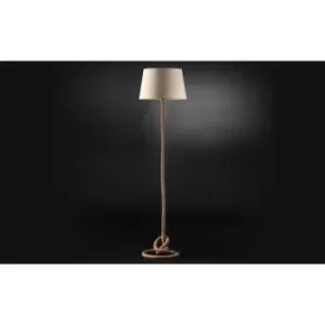 Image of Corda-Mauli Floor Lamp With Tapered Shade, Rope Design