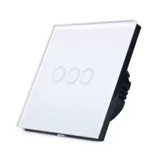Image of WiFi Smart 3 Gang Touch Switch, Only Live Connection (with mini adapter), ENERSMART