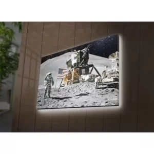 Image of NASA-002 Multicolor Decorative LED Lighted Canvas Painting