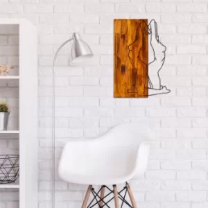 Image of Two Woman Walnut Black Decorative Wooden Wall Accessory