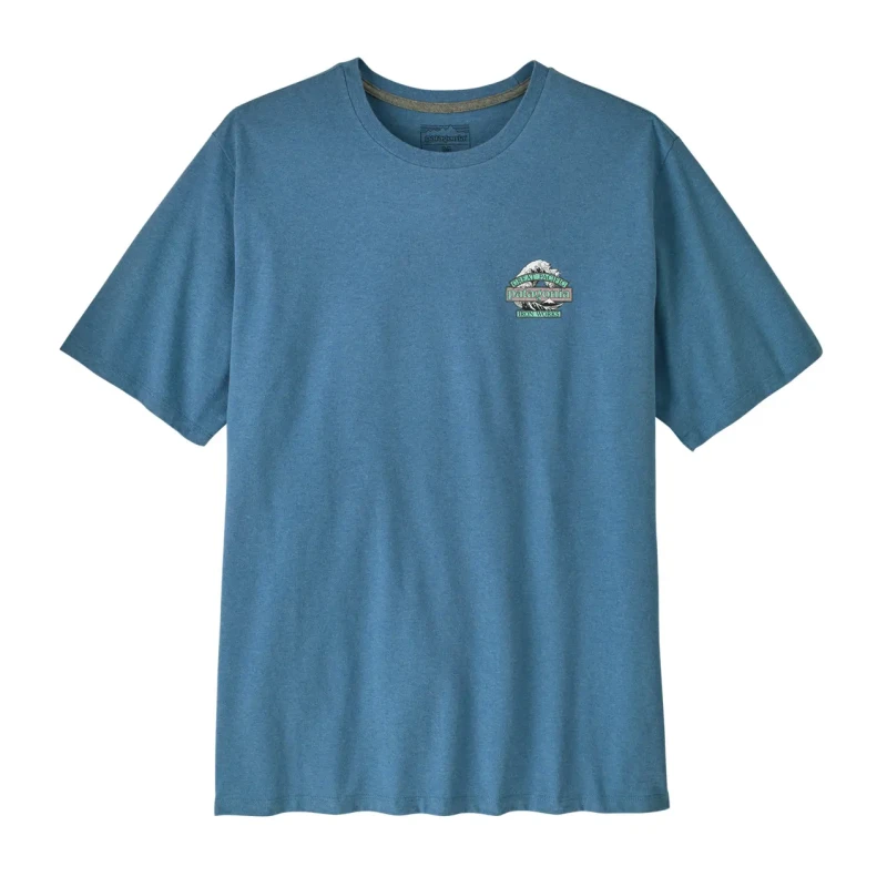 Image of T-Shirt Patagonia Great Waves Responsibili Bleu Male XS