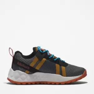 Image of Timberland Greenstride Solar Wave Lt Trainer For Youth In Grey/yellow Grey Kids, Size 1