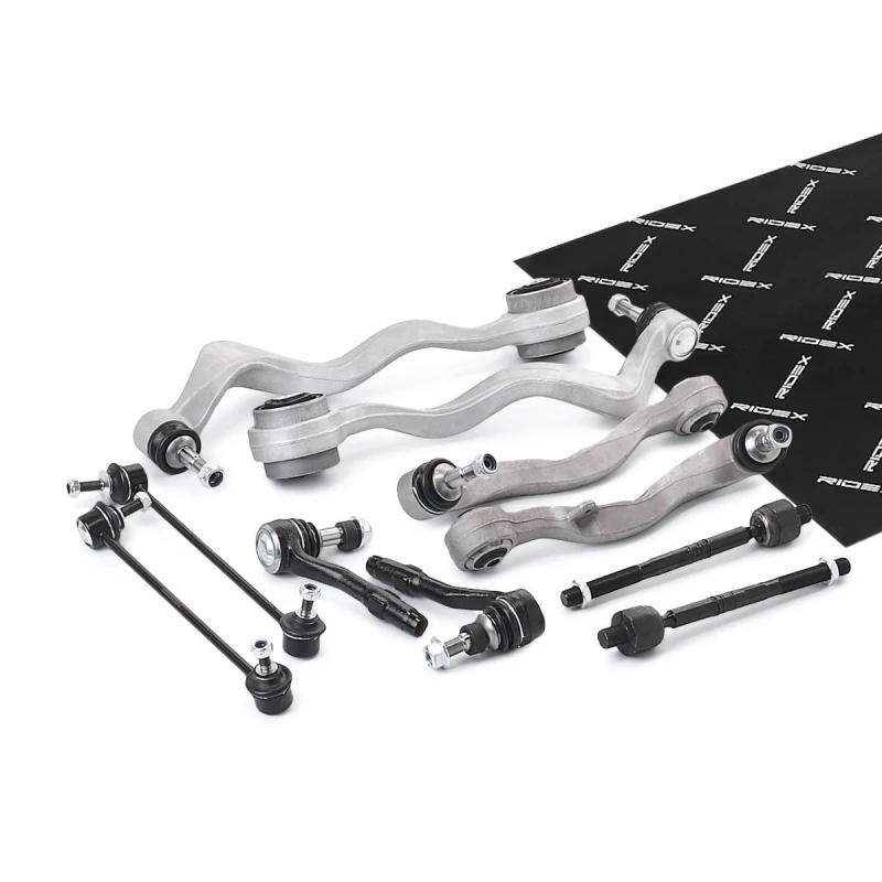 Image of RIDEX 772S0164 Control arm repair kit with coupling rod, Front axle both sides, Control Arm Suspension Kit (772)