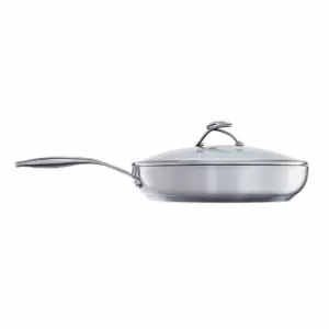 image of Circulon Steel Shield Stainless Steel Non-Stick 30cm Saute Pan with Glass Lid