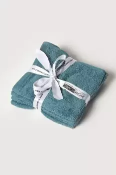 Image of Combed Egyptian Cotton Set of 4 Face Cloths 500 GSM
