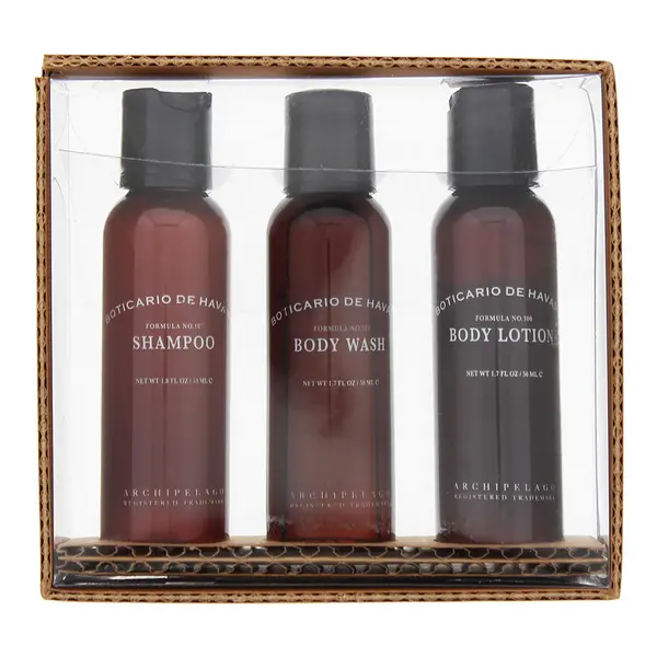 image of Archipelago Botanicals Boticario De Havana 3 Piece Gift Set: Shampoo 53ml - Body Wash 53ml - Body Lotion 53ml