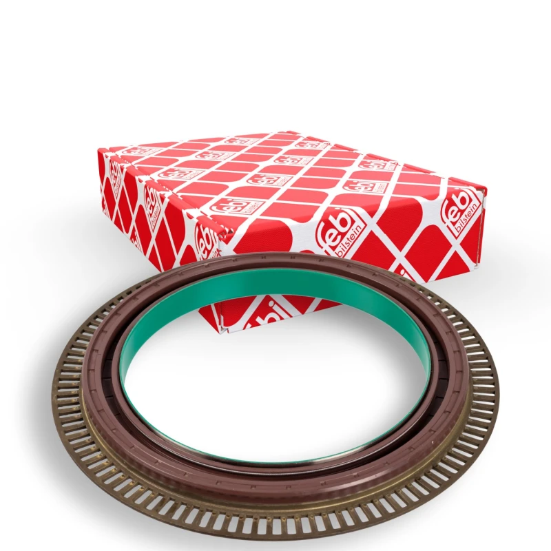 Image of FEBI BILSTEIN 33147 Gaskets Rear Axle Right, with ABS sensor ring FPM (fluoride rubber) Shaft Seal,wheel hub (656)