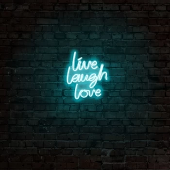 image of Live Laugh Love - Blue Blue Wall Lamp