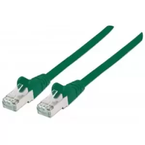 image of Intellinet Network Patch Cable Cat6 30m Green Copper S/FTP LSOH / LSZH PVC RJ45 Gold Plated Contacts Snagless Booted Lifetime Warranty Polybag