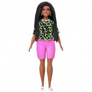Image of Barbie Fashionista Neon Leopard Shirt Dress