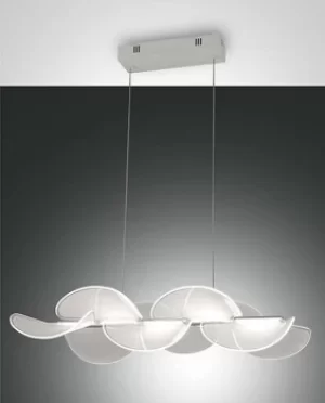 Image of Sylvie LED Integrated Pendant Ceiling Light Light White Glass