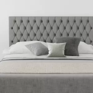 image of Monroe Upholstered Headboard, Eire Linen, Grey - Headboard 60cm Size Single (90x190)