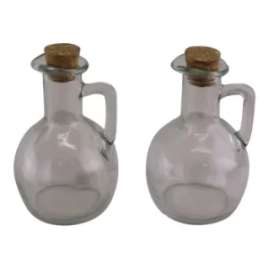 image of Heart Of The Home Set Of 2 Oil & Vinegar Glass Bottles