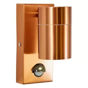 image of Zinc LETO Outdoor Downlight with PIR Copper