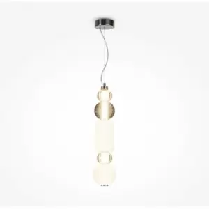 Image of Maytoni Maytoni Collar Modern Integrated LED Pendant Ceiling Light Chrome 3000K