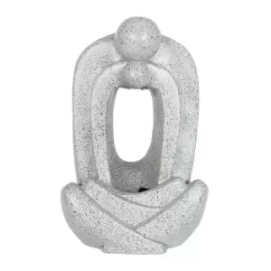 image of Stylish Fountain Zen Pour Garden Water Feature with LEDs