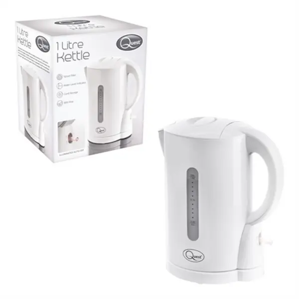 Image of Quest 1L Jug Kettle - White 36039