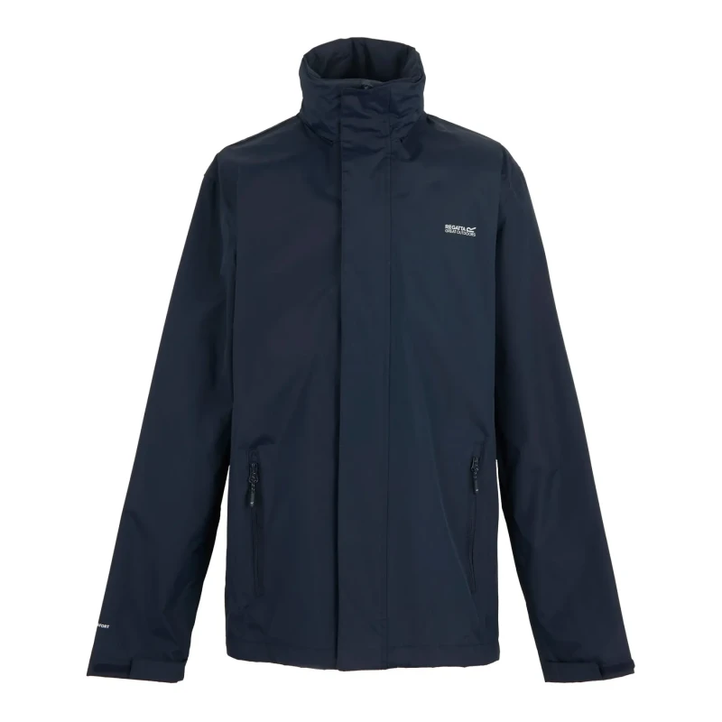 Image of Regatta Mens Matt Durable Taped Seam Hydrafort Waterproof Coat Jacket XXL - Chest 46-48' (117-122cm) Navy/Navy RMW201-081-XXL