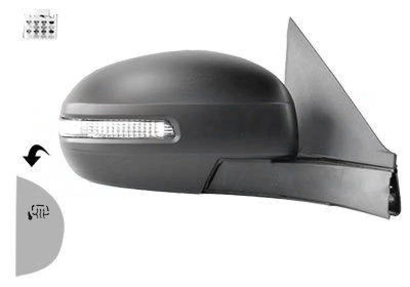 Image of VAN WEZEL 5224808 Wing mirror * HAGUS * Right, Heatable, primed Outside Mirror (50)