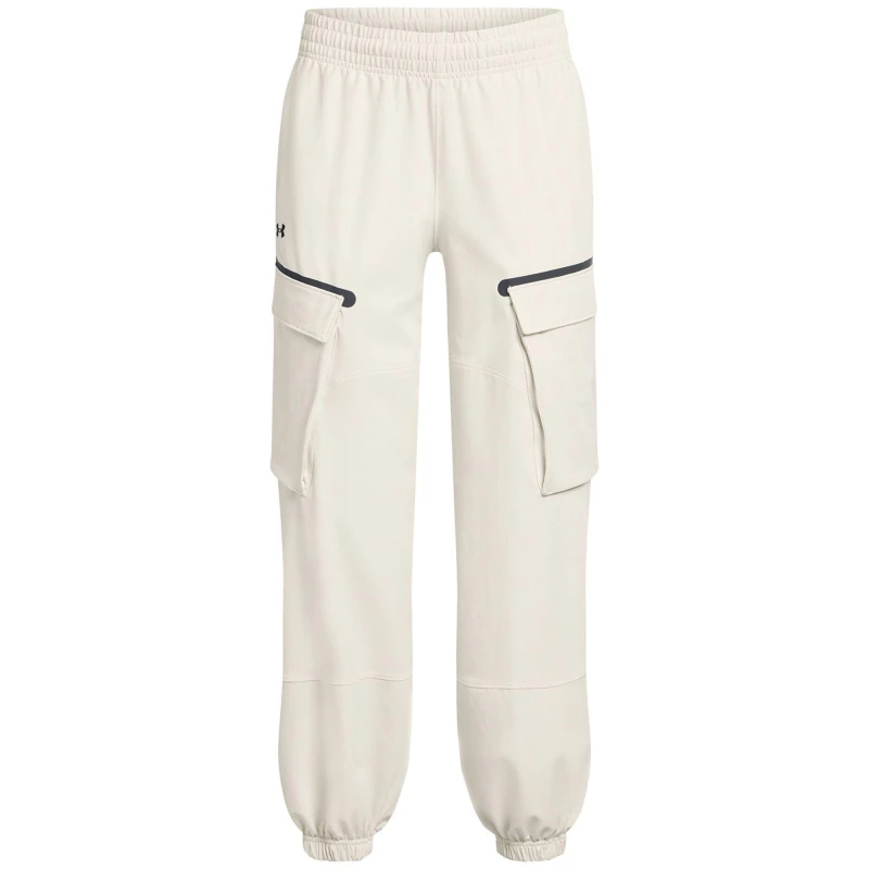 Image of Under Armour Womens Unstoppable Closed Hem Jersey Joggers White female 8 (XS)