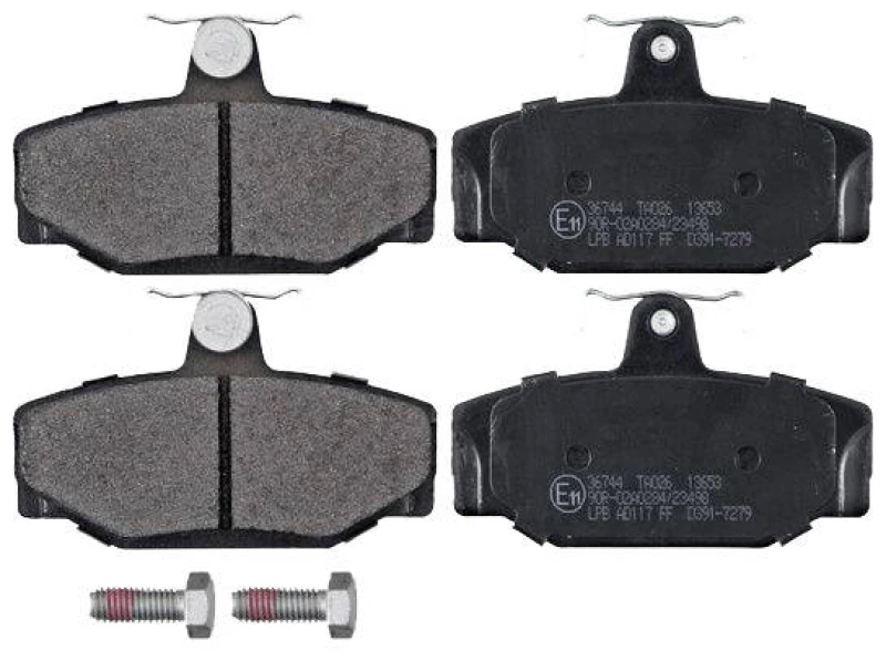 Image of A.B.S. 36744 Brake pad set without integrated wear sensor Brake Pad Set,disc brake (402)