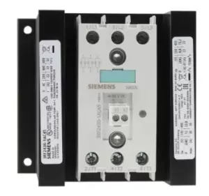 Image of Siemens 30 A 3P-NO Solid State Relay, Zero Crossing, DIN Rail, Thyristor, 600 V Maximum Load