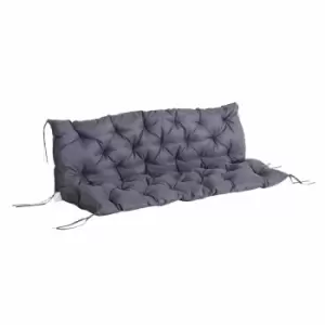 Image of Alfresco Replacement 3 Seater Cushion for Bench or Swing Seat, Grey