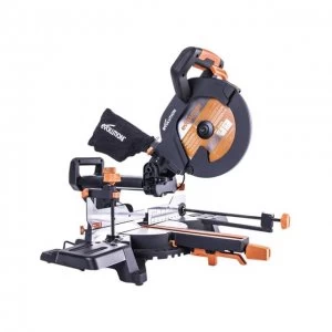 image of Evolution R255SMS+ Pro Multi-Material Sliding Mitre Saw 255mm 1600W 110V