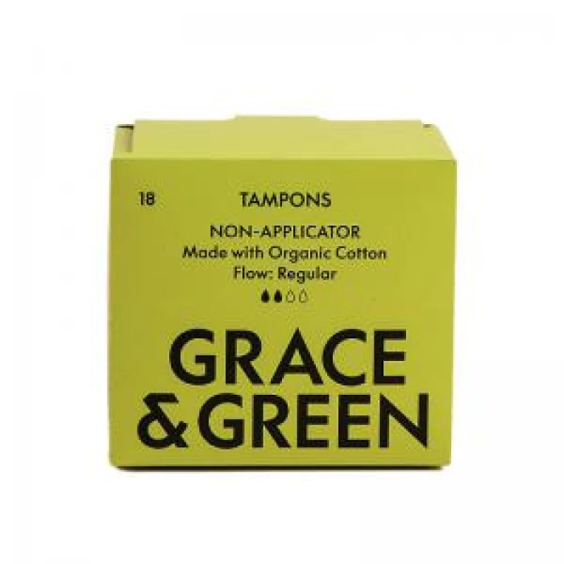 Image of Grace and Green Non Applicator Tampons Regular (18 Pack) GG_0TR_001