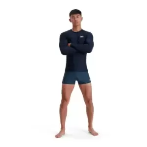 Image of Speedo Mens Long Sleeved Sun Protection Top - Blue