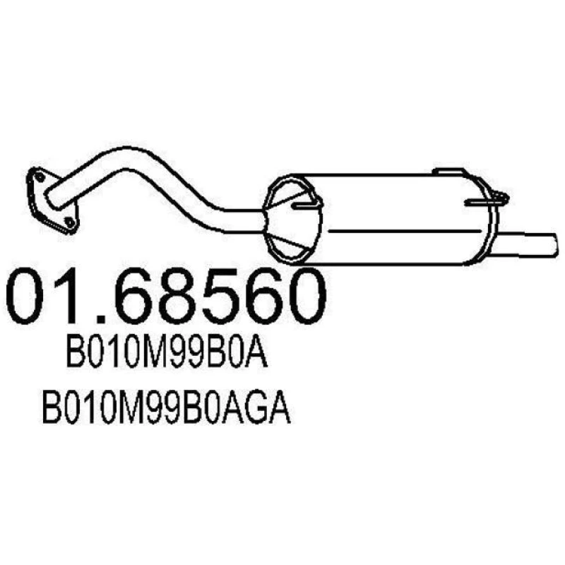 Image of MTS 01.68560 Rear silencer End Silencer (3437)