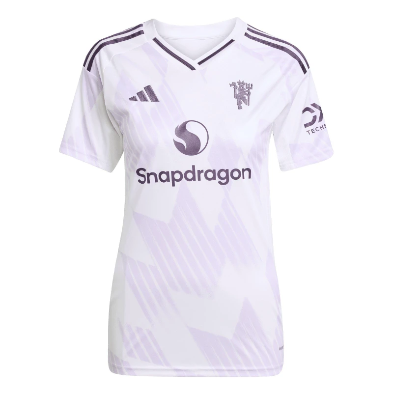 Image of adidas Manchester United Away Shirt 2025 2026 Womens Domestic Replica Shirts 8 (XS) White 37613201310